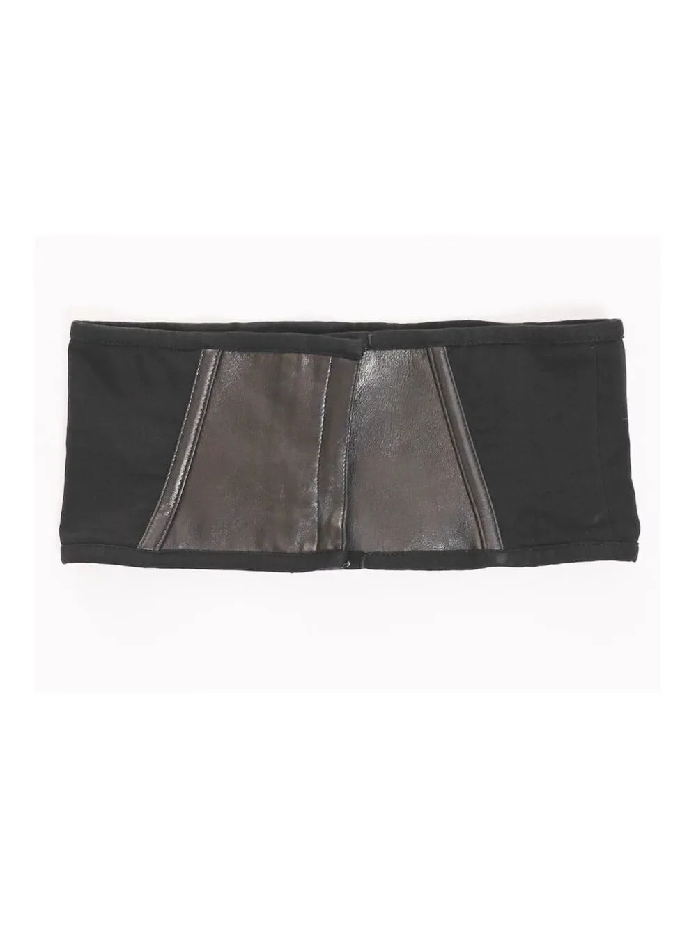 GIANNI VERSACE Vintage Black‎ High Waist Wide Leather Belt
